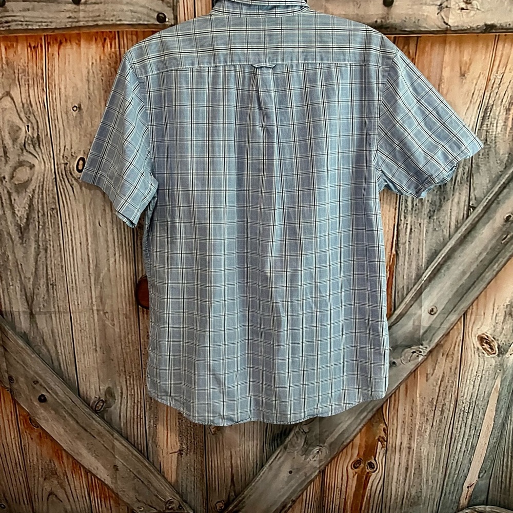Men’s IZOD Blue Plaid Button Down Shirt Size Large VGC! - Picture 8 of 12